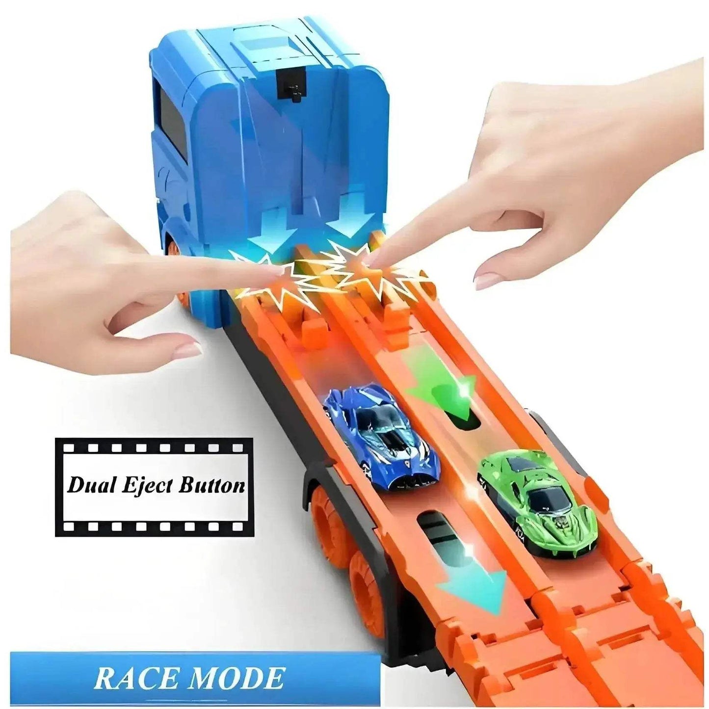 Durable Car Transporter Truck Folding Track For Kids - ToylandEU