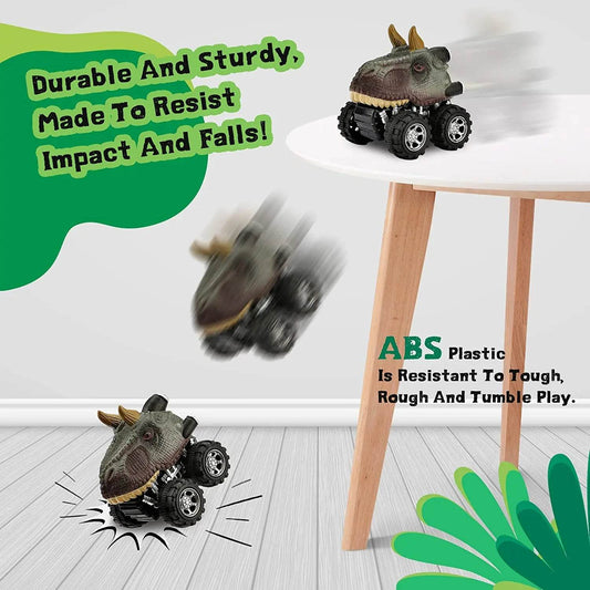 Durable Dinosaur Toys Pull Back Cars For Kids And Toddlers - ToylandEU