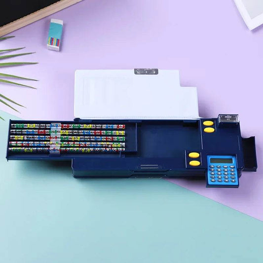 Durable Double Sided Pencil Case With Calculator For Boys - ToylandEU