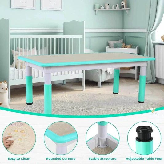 Durable Kids Activity Table Set with Adjustable Height - NoEnName - ToylandEU™