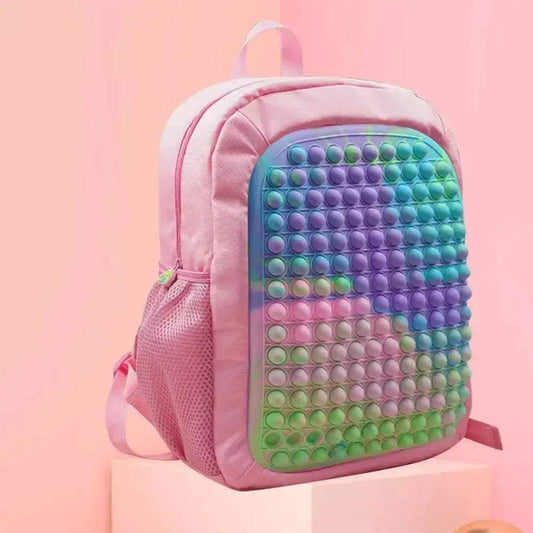 Durable Kids Backpack Built In Pop It Push Bubble Fidget Toy For Stress Relief And School Use - ToylandEU