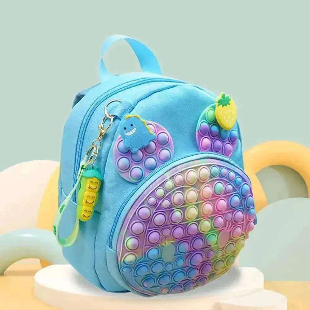 Durable Kids Backpack Built In Pop It Push Bubble Fidget Toy For Stress Relief And School Use - ToylandEU