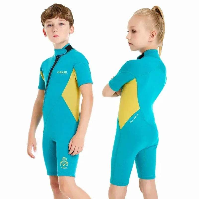Durable Kids Neoprene Wetsuit 2mm Shorty for Surfing and Beach - ToylandEU
