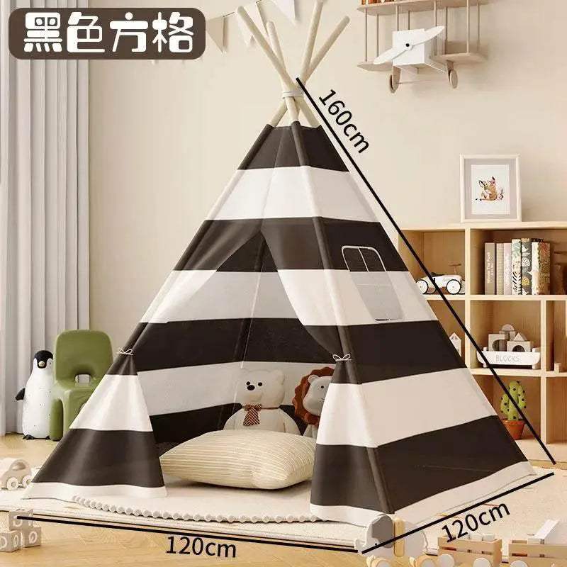 Durable Kids Teepee Tent 135cm Wigwam Foldable for Children - ToylandEU