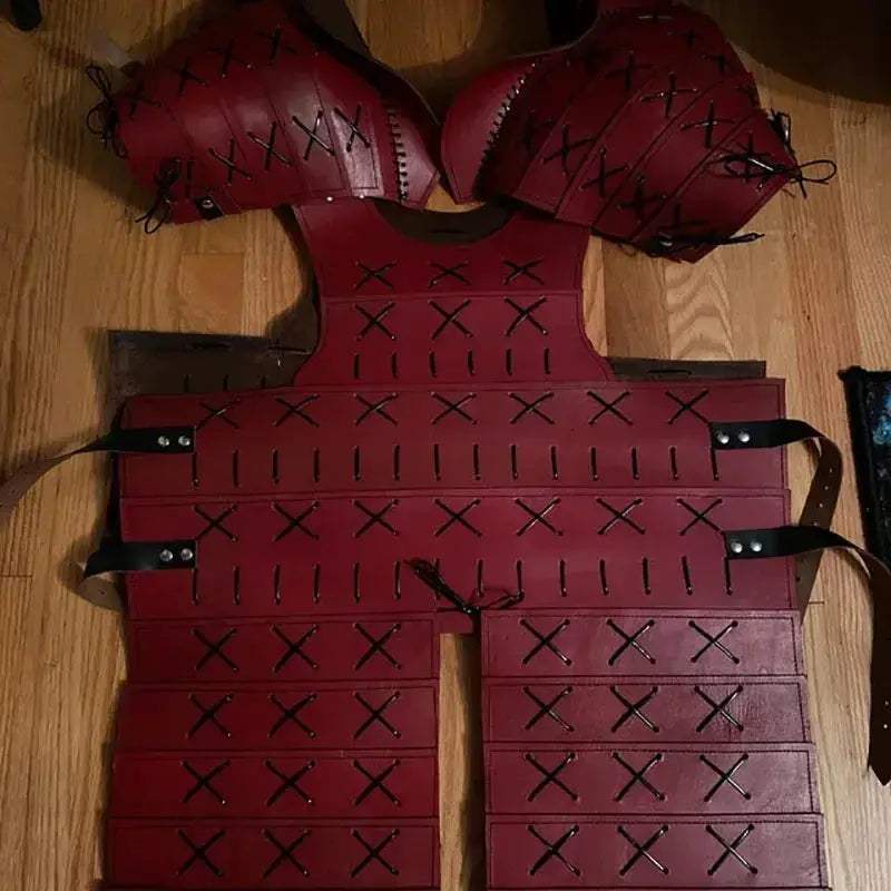 Durable Leather Chest Armor For Cosplay Steampunk Samurai - ToylandEU