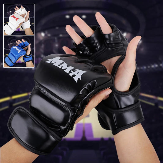Durable MMA Gloves Sanda Muay Thai Half Finger Unisex - ToylandEU