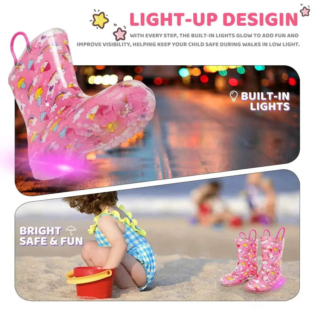 Durable Rain Boots Dinosaur Print Ages 7 Toyland EU - ToylandEU™
