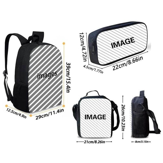 Durable School Backpack Football Themed With Lunch Bags And Pencil Bags For Boys And Girls - ToylandEU