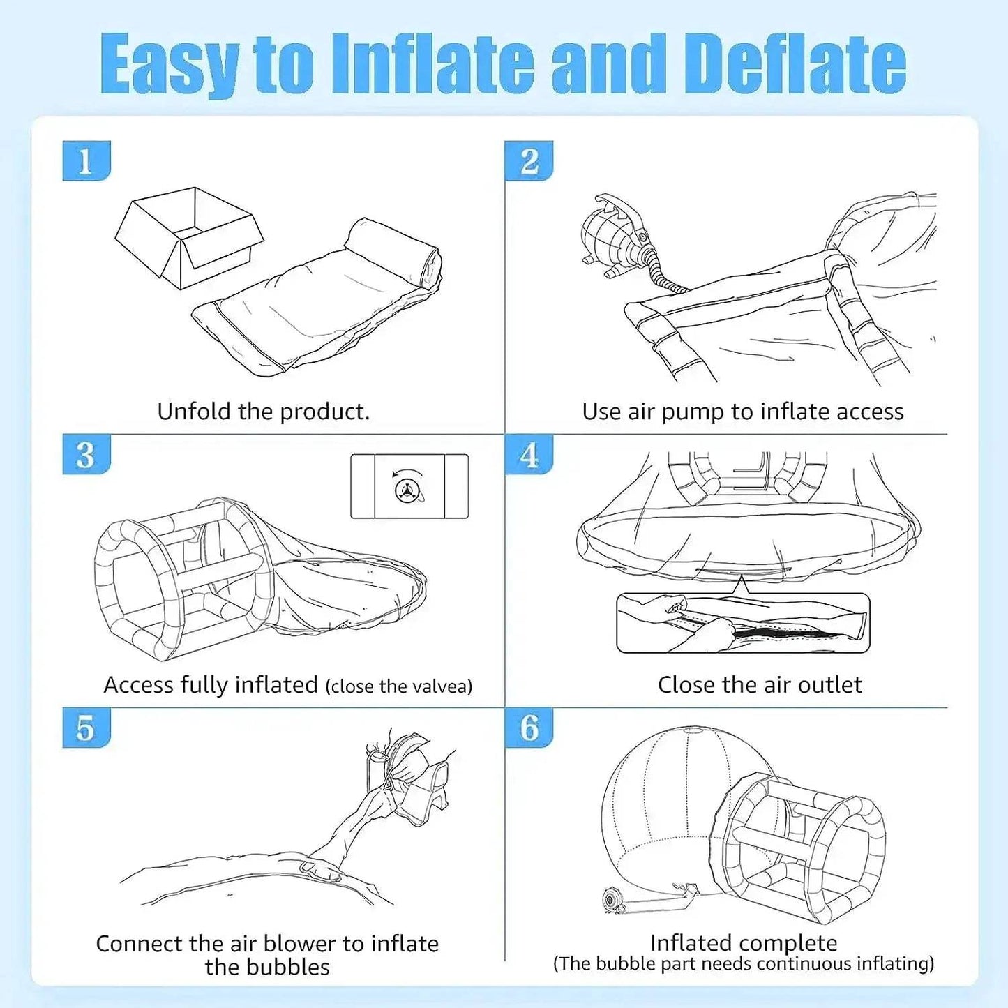 Durable TPU Bubble Dome Bounce House Inflatable Tent - ToylandEU