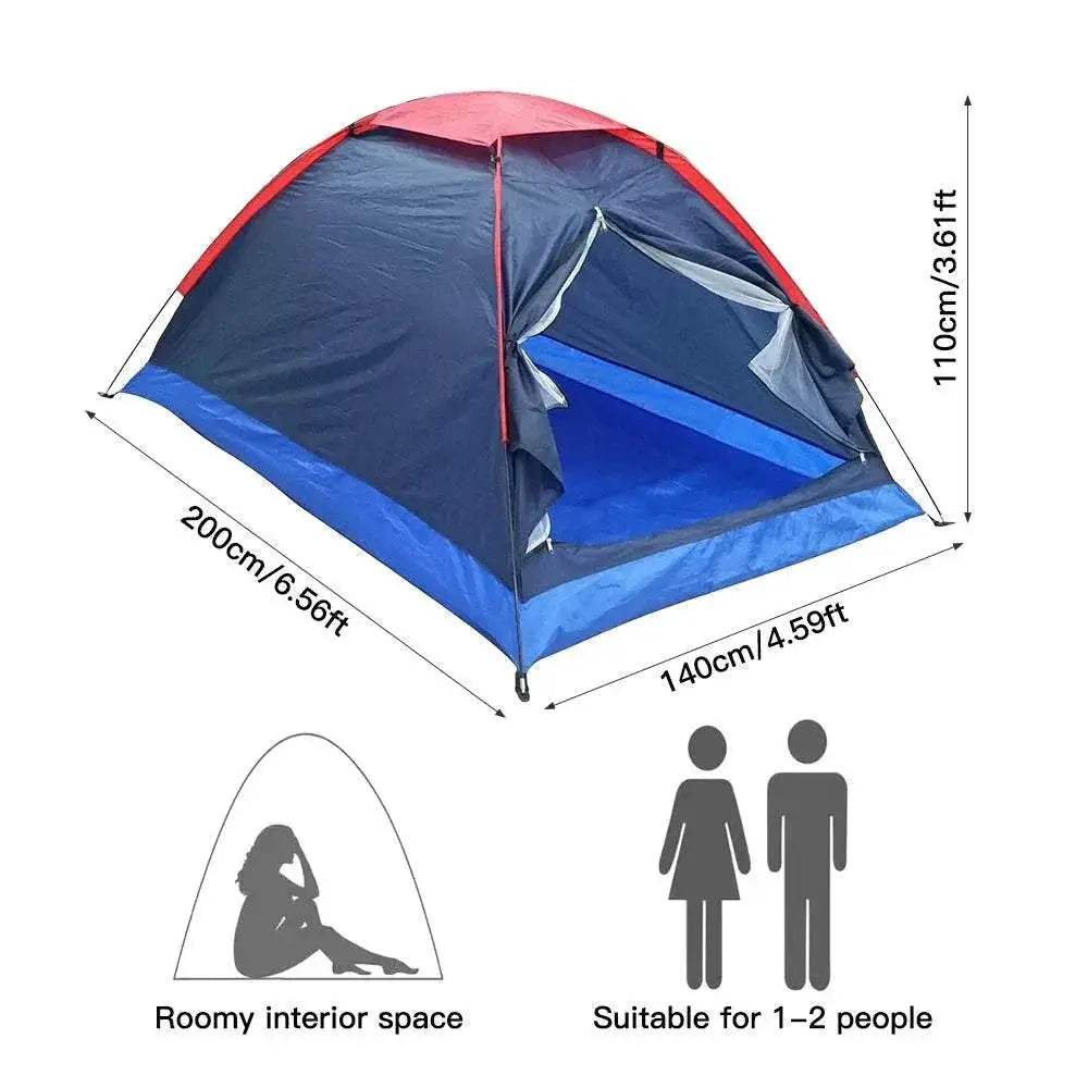 Durable Two Person Outdoor Camping Tent with Waterproof Bag for Spring Summer Autumn Travel - ToylandEU
