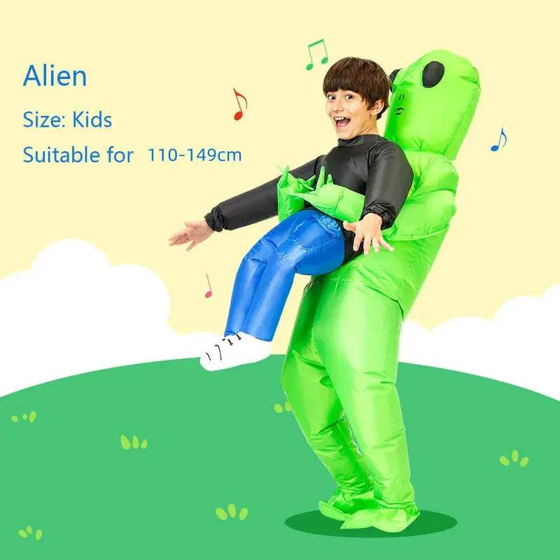 ET Inflatable Alien Costume Scary Monster Unisex Easy - ToylandEU™