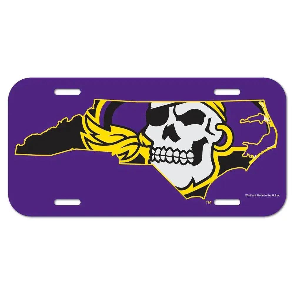 East Carolina Pirates License Plate Plastic State Logo - ToylandEU™
