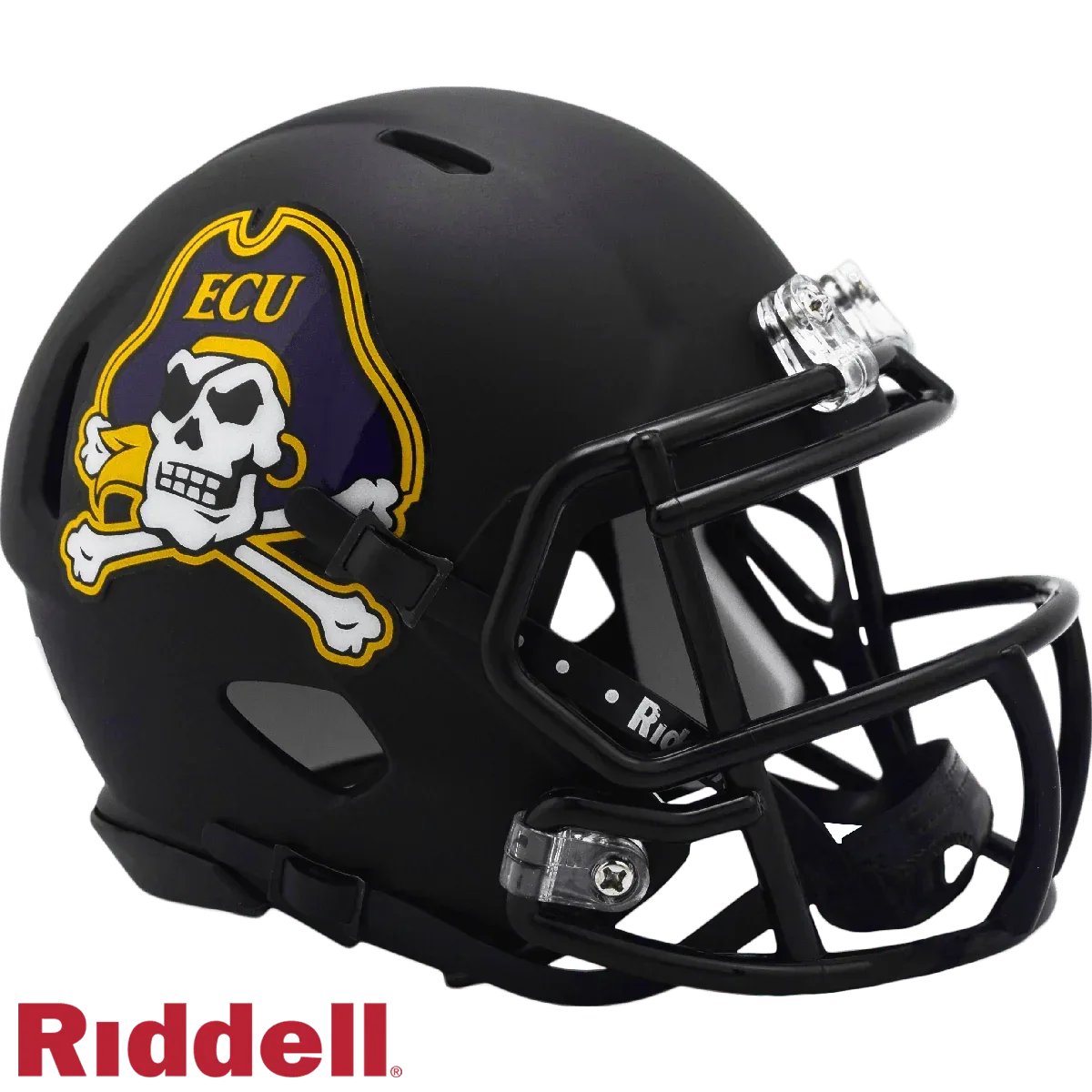 East Carolina Pirates Mini Speed Riddell Helmet Matte Black - ToylandEU™
