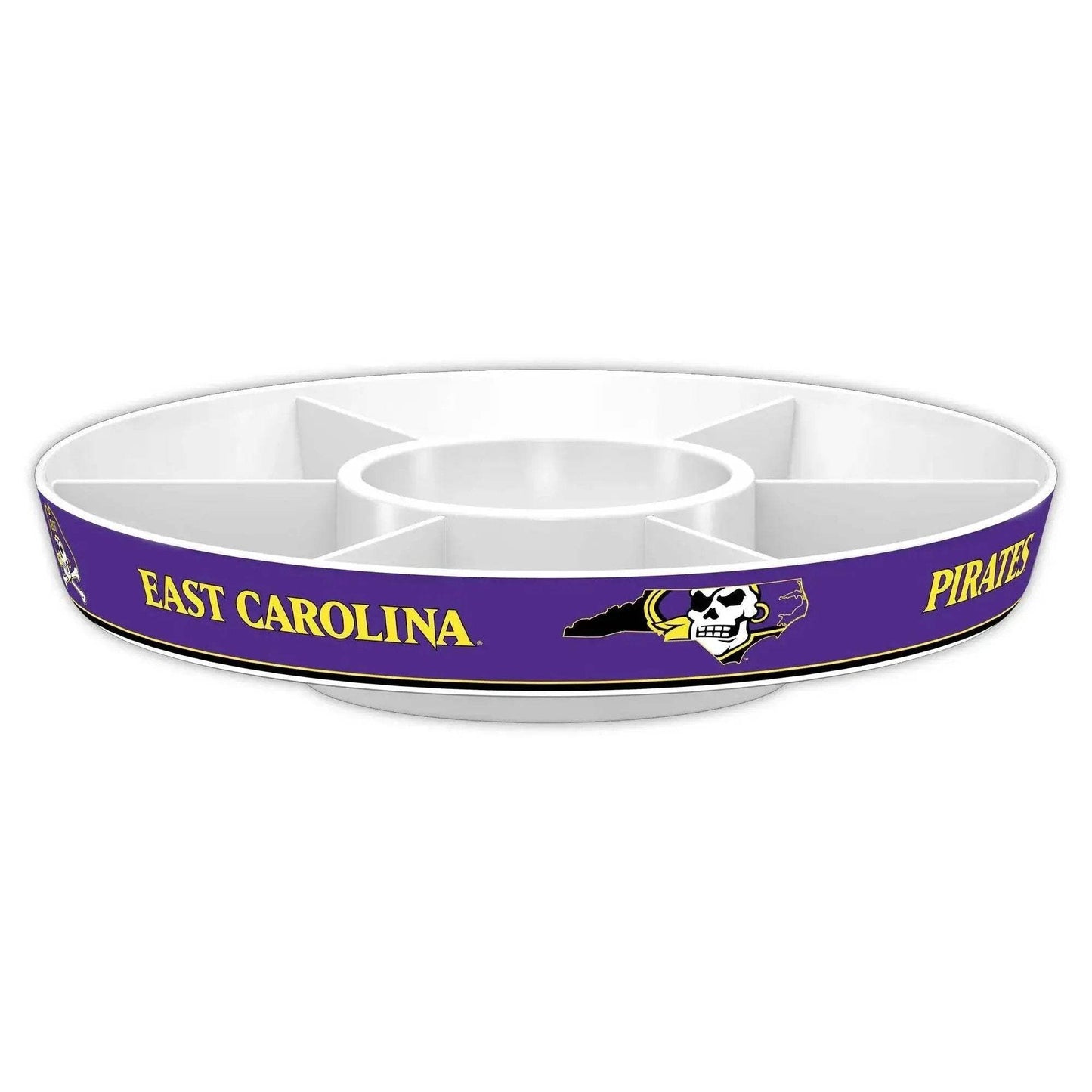 East Carolina Pirates Party Platter Melamine With Dividers - ToylandEU™
