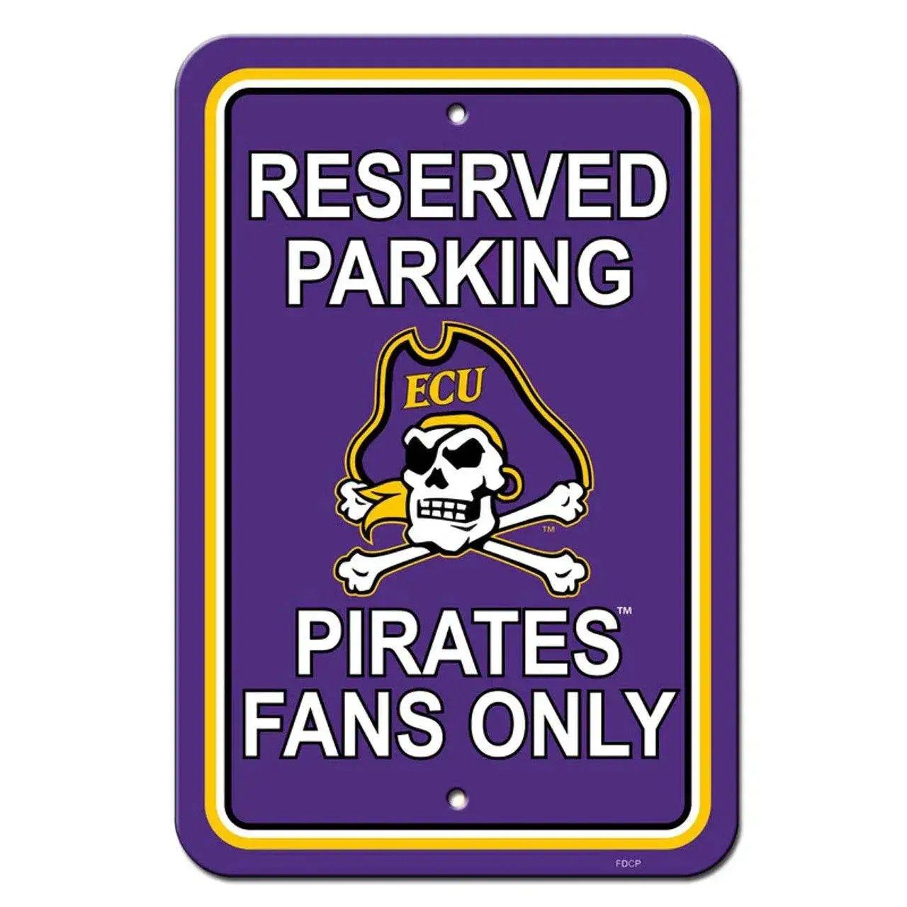 East Carolina Pirates Sign 12X18 Plastic Reserved Parking - ToylandEU™