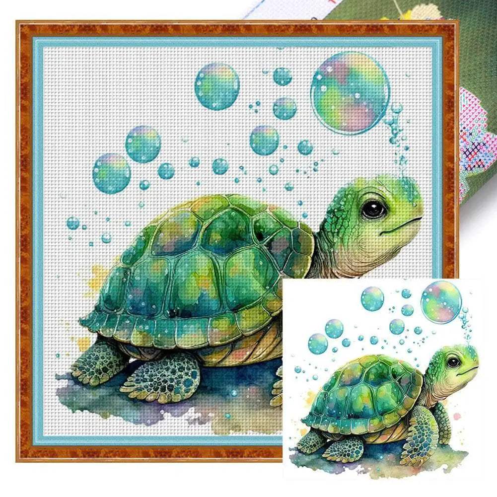 Eco-Friendly Animal Pattern 18CT Cross Stitch Kit with Full Embroidery Thread - ToylandEU™