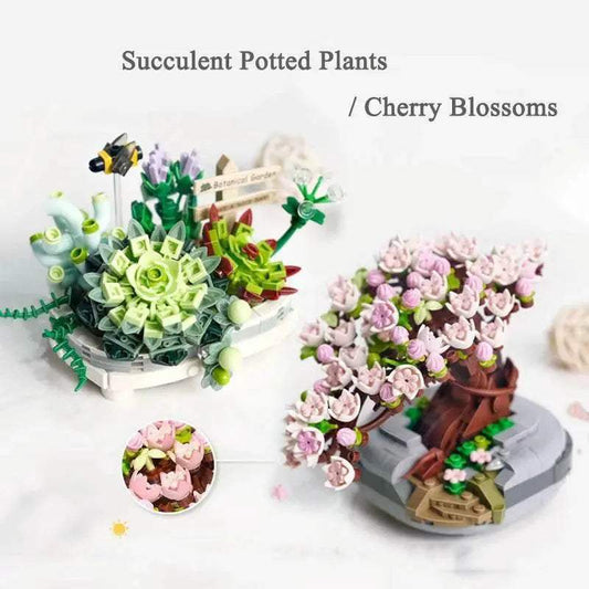 Educational Building Block Set Cherry Blossom Bouquet Gift - ToylandEU