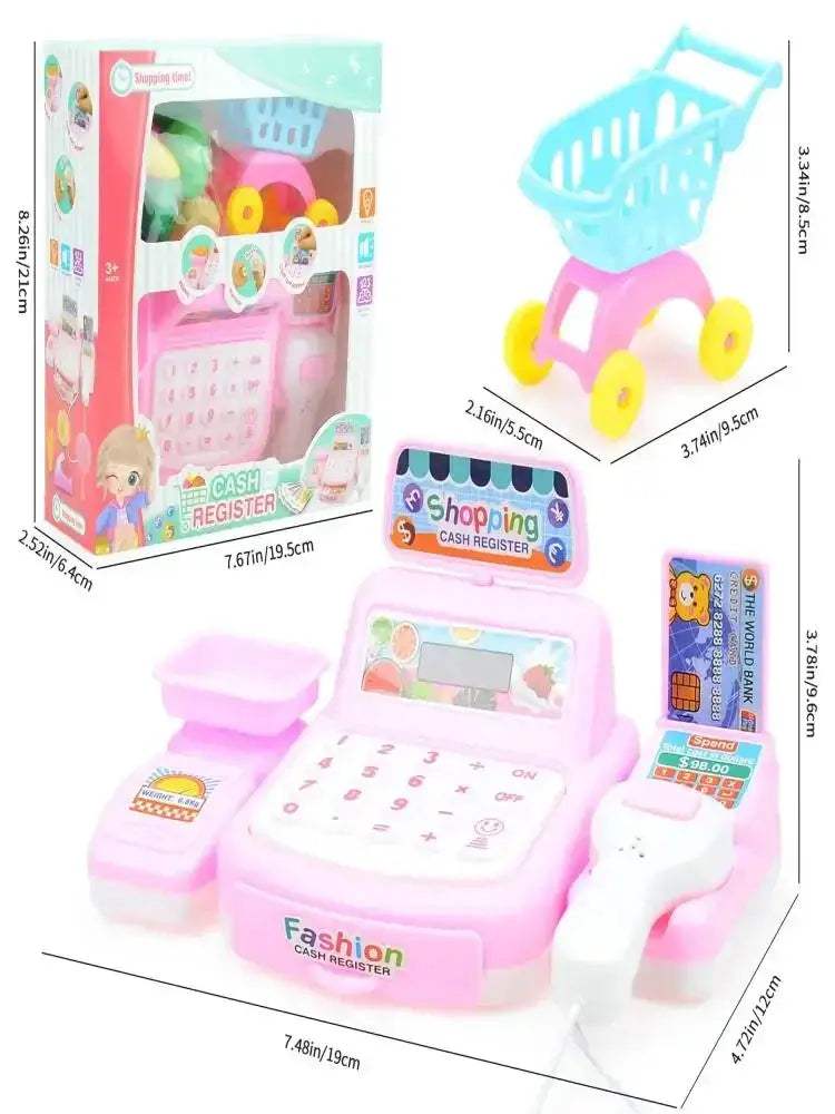 Educational Cash Register Set Realistic Cashier Simulation For Preschoolers Ages 3 To 6 - ToylandEU