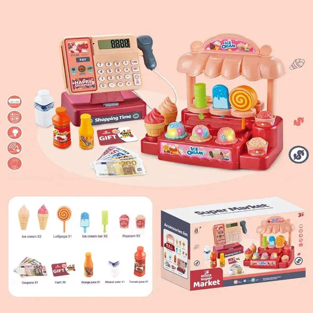 Educational Cash Register Toy With Simulation Supermarket Role Play For Girls And Boys - ToylandEU