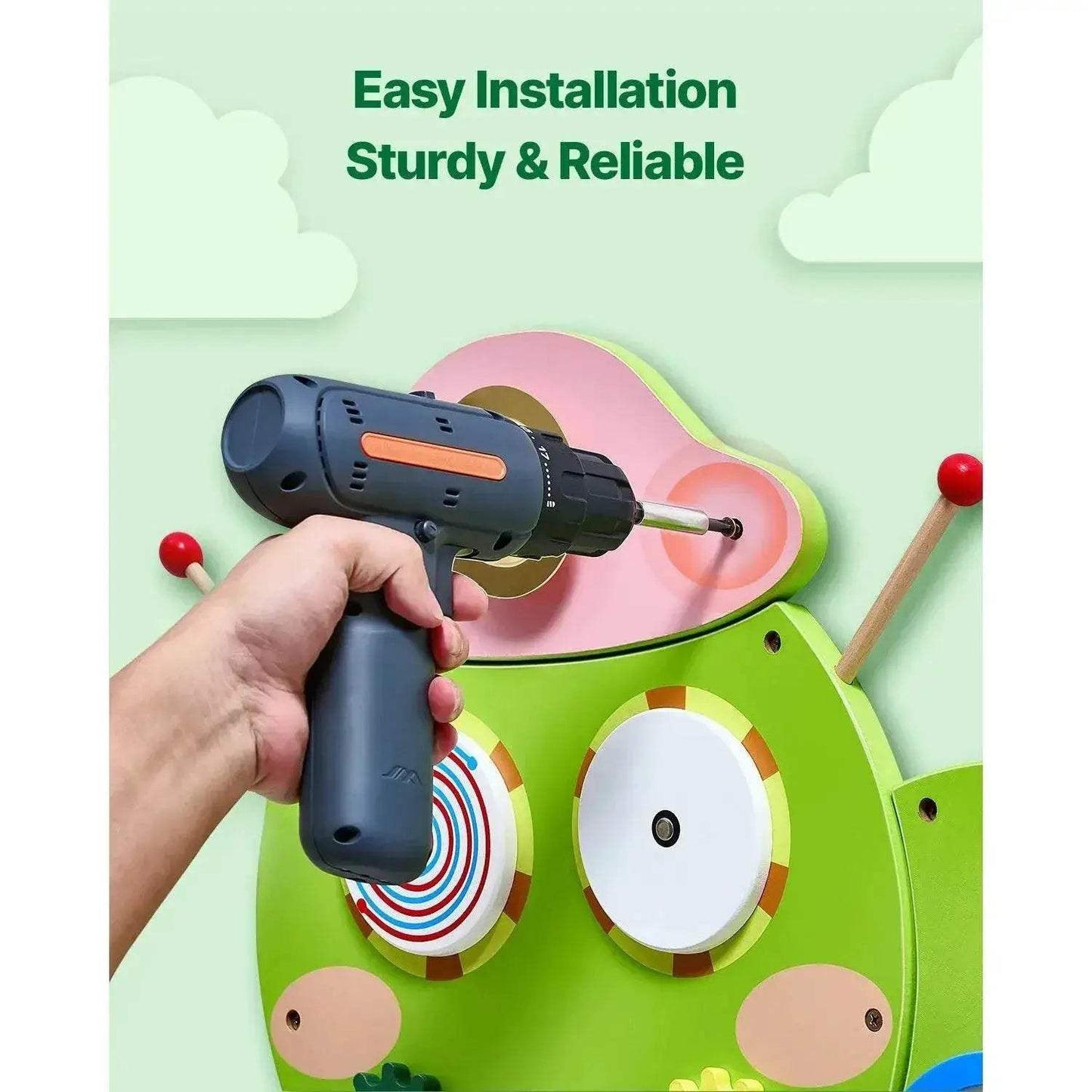 Educational Caterpillar Wall Busy Board 12 Activities Kids - ToylandEU