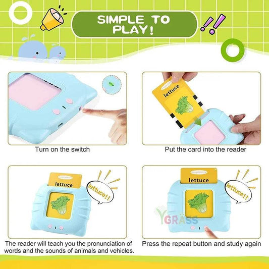 Educational Learning Talking Flash Cards for Kids Audio Book Gift English Russian Spanish French - ToylandEU