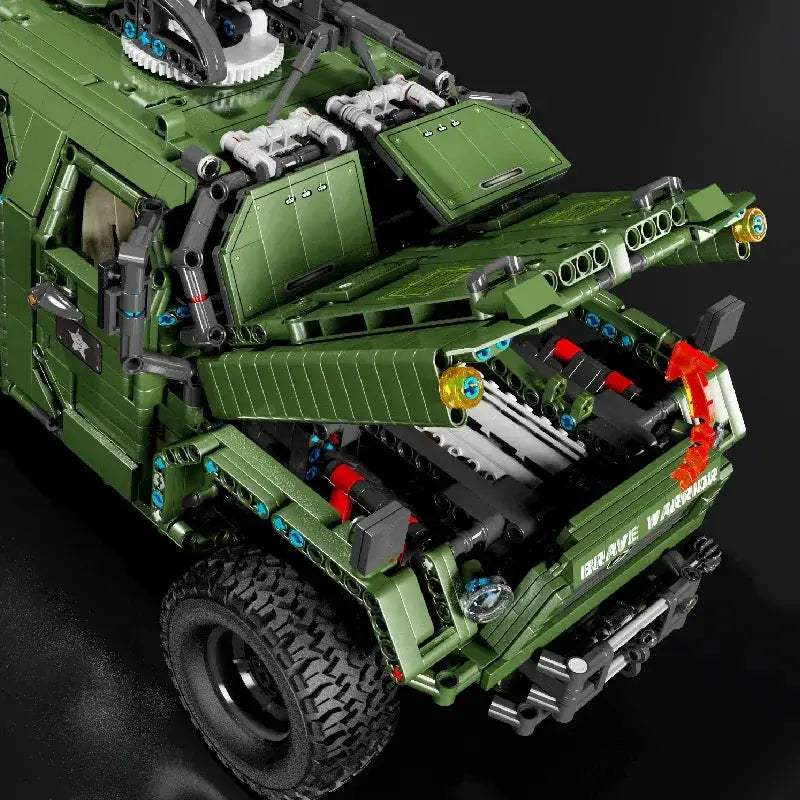 Educational Military Off Road Vehicle Building Blocks 1x8 Model Truck - ToylandEU
