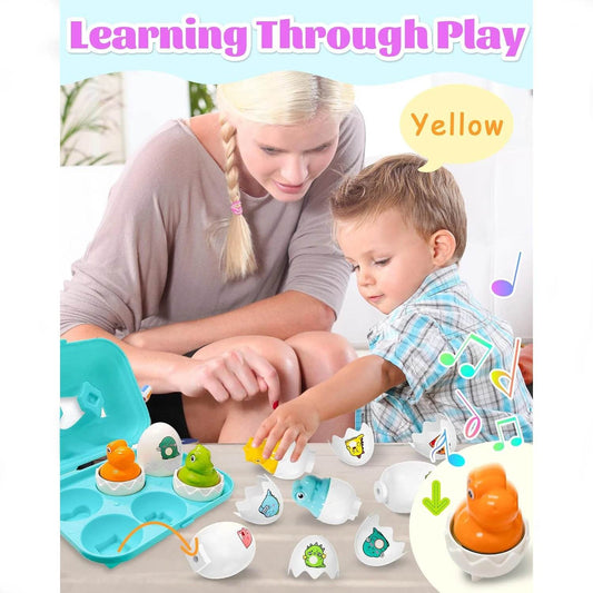 Educational Montessori 3D Egg Puzzle with Shape Matching for Toddlers Aged 1 to 3 Years - ToylandEU