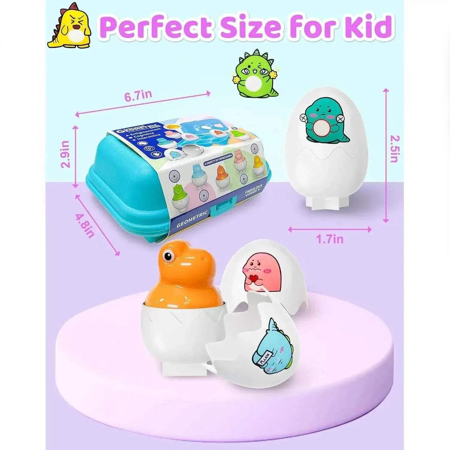 Educational Montessori 3D Egg Puzzle with Shape Matching for Toddlers Aged 1 to 3 Years - ToylandEU