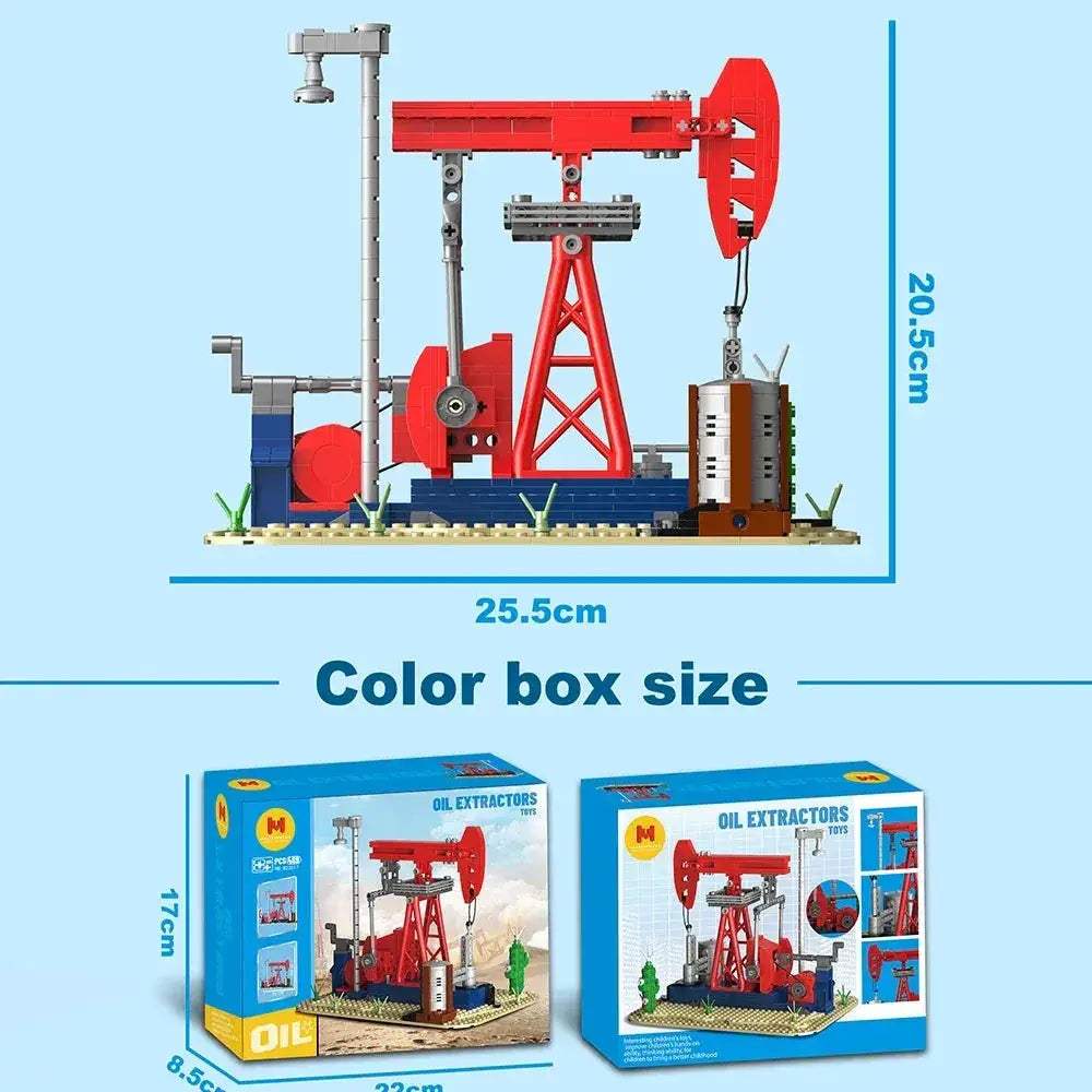 Educational Oil Extraction Building Blocks 489 Piece Model Kit - ToylandEU