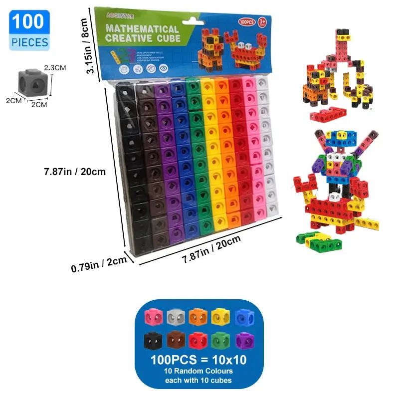 Educational Puzzle Building Blocks Set for Arithmetic and Logic Skills - ToylandEU