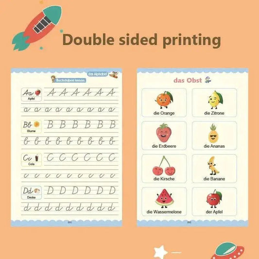 German Magic Books Reusable 3D Groove Magic Notebook For Children Montessori Ring Bound Practice - ToylandEU™