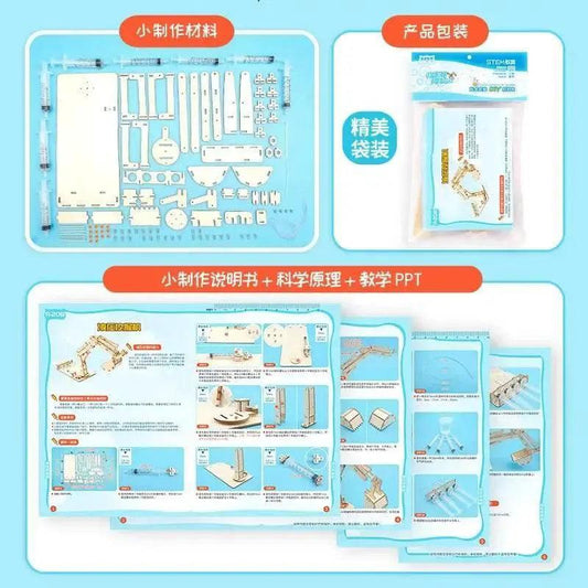 Hydraulic Mechanical Excavator Diy Models and Building Toy Science Education Model Toy for Children Gift - ToylandEU™