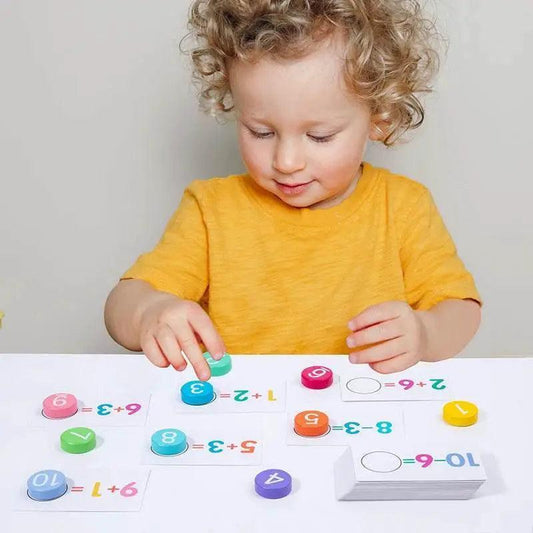Kids Montessori Math Toys Arithmetic Card Matching Games For Ages 3 To 12 Addition Subtraction Practice - ToylandEU™