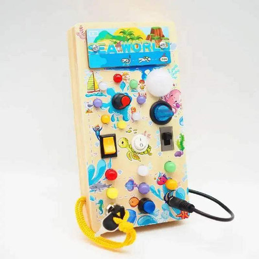 Interactive Montessori LED Switch Board for Toddlers Wooden Sensory Toy Develops Fine Motor Skills - ToylandEU™