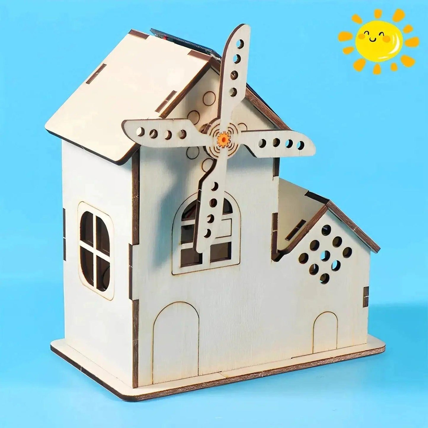 Solar-powered DIY Windmill Houses Children's DIY Handcrafted Assembly Models Educational Science Experiment Toys - ToylandEU™