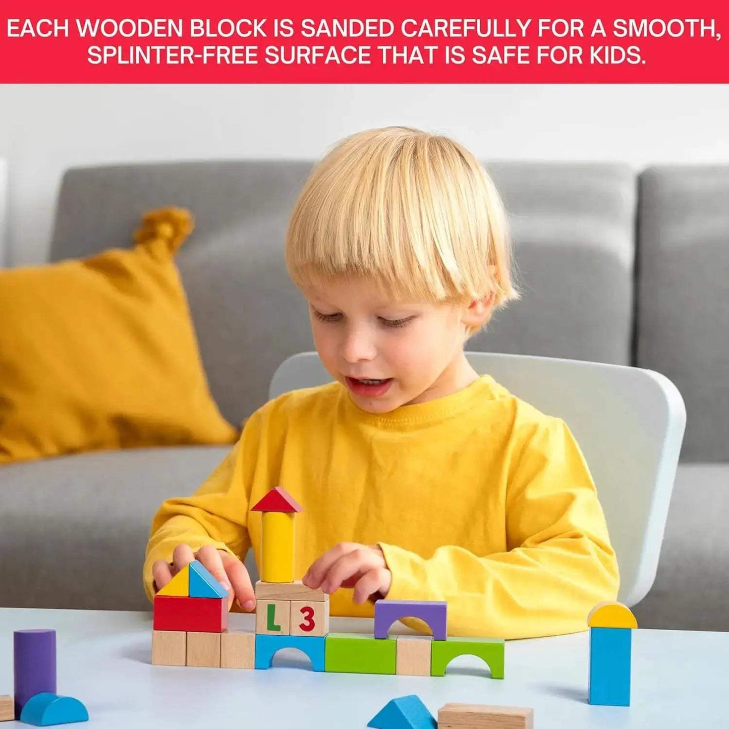 Educational Wooden Building Blocks Alphabet Numbers - ToylandEU™