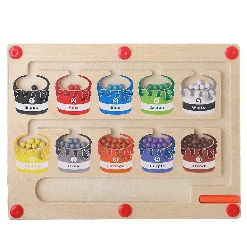 Educational Wooden Magnetic Color Maze For Kids Learning - ToylandEU