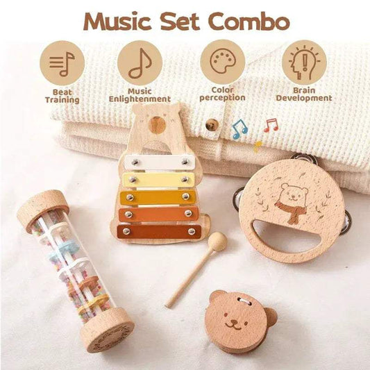 Educational Wooden Musical Toys Xylophone Set Safe Wood - ToylandEU™