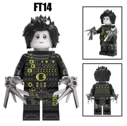 Lego Edward Scissorhands Figure In Black Outfit Collectible With Pale Face And Scissor Hands - ToylandEU