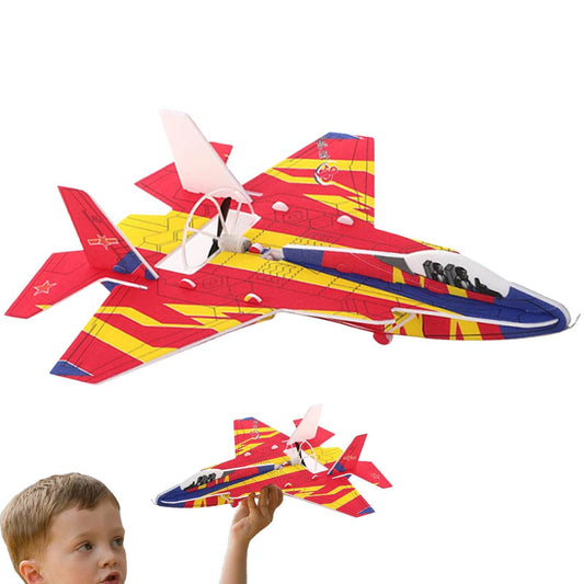 Electric Airplane Toy Rechargeable Throwing Foam Plane Glider - ToylandEU