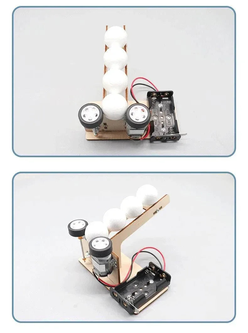 Electric Ball Pitching Machine Kits Kids DIY Science Toys Educational Technology Project Model Toys For Gift - ToylandEU