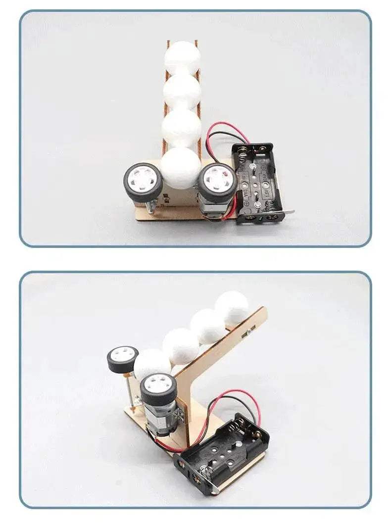 Electric Ball Pitching Machine Kits Kids DIY Science Toys Educational Technology Project Model Toys For Gift - ToylandEU