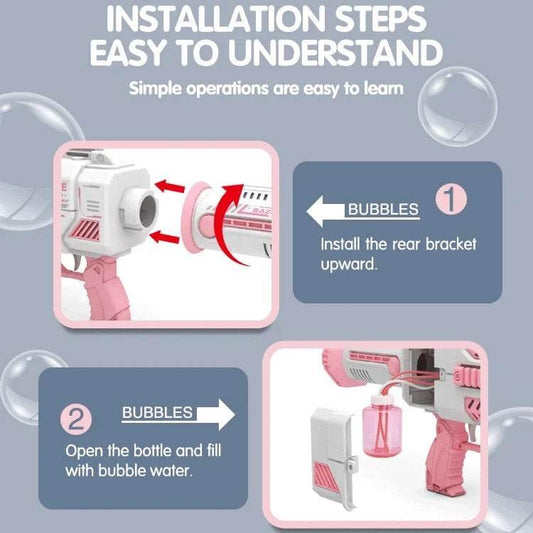 Electric Bubble Gun with Large Capacity and Light Music - ToylandEU™
