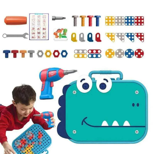 Electric Drill Screw Nut 3D Screwing Blocks Set Puzzle Toys - ToylandEU