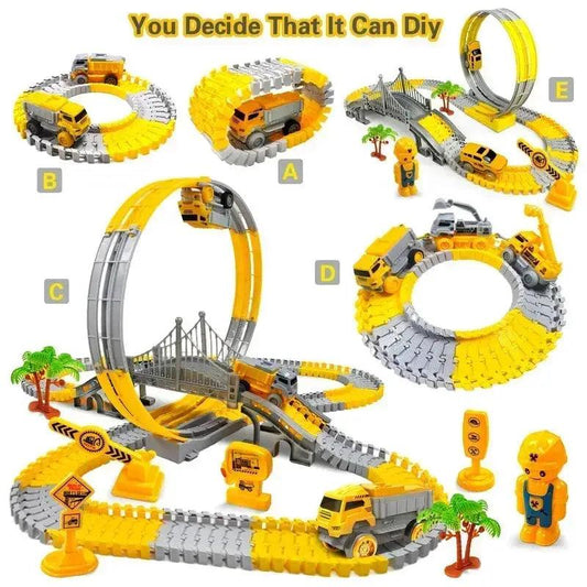 Electric Rail Car Toy With Flexible Track For Kids - ToylandEU™