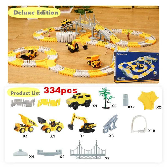 Electric Railway Train Set for Kids - 334-Piece Slot Car Circuit - ToylandEU