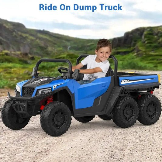 Electric Ride On Dump Truck 4WD With Remote Control For Kids - ToylandEU™