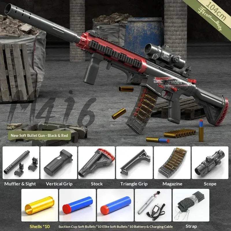 Electric Soft Bullet Foam Blaster Toy Gun With 80 Darts - ToylandEU