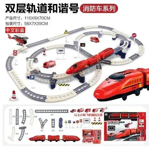 Electric Train Set With DIY Assembly High Speed Model Railway - ToylandEU