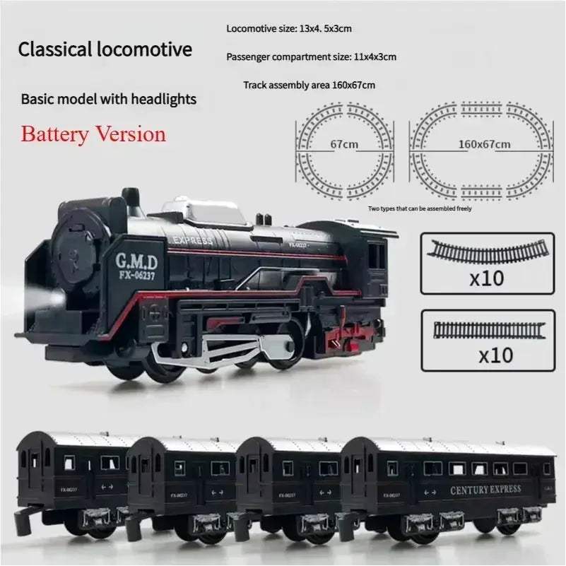 Electric Train Set With Light Up Tracks For STEM Learning - ToylandEU